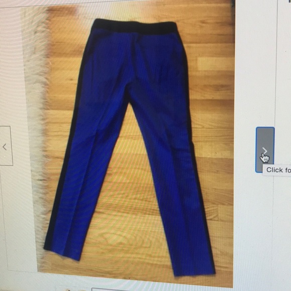 Forever 21. XS blue tuxedo pants black stripe - Picture 2 of 4